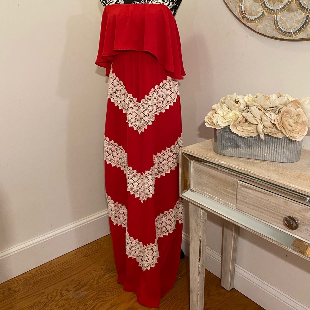 NWT Judith March strapless Maxi Dress